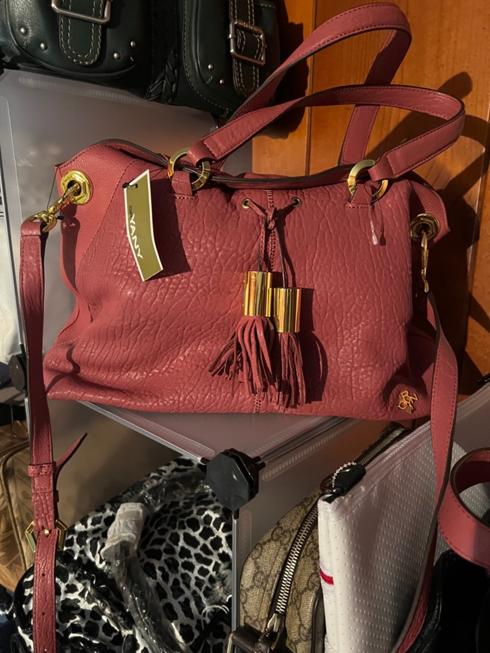 Oryany pink leather hand/crossbody